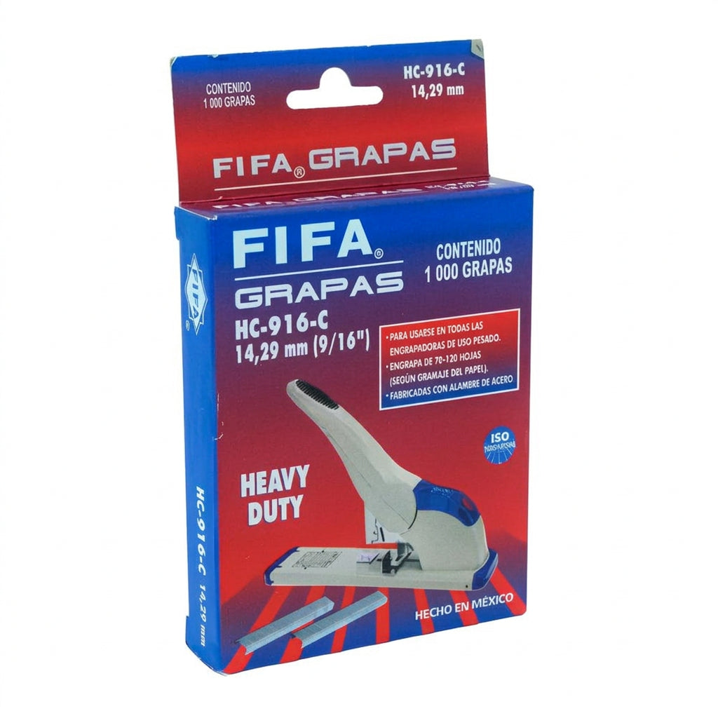 Caja con 1000 grapas de uso pesado Pilot FIFA Heavy Duty de 9/16 pulgadas HC-916-C