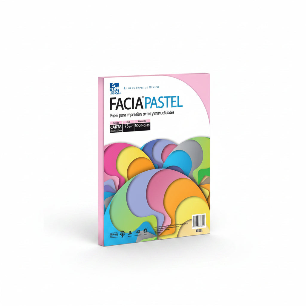 Papel de Color Facia COPAMEX Carta | Paquete 100 Hojas Mayoreo