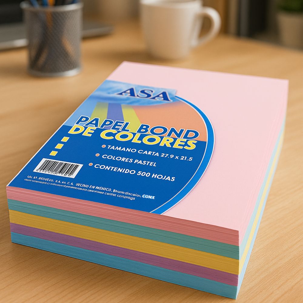 Hojas Carta Apsa Colores Intensos y Pastel | Paquete 500 Hojas