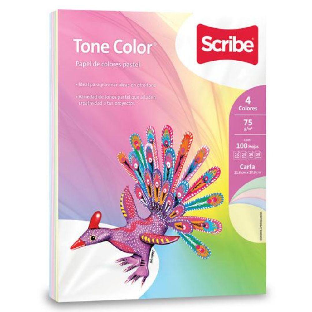 Paq. Hojas Scribe Pastel C/ 100 Hojas Mix . - Colmenero Shop
