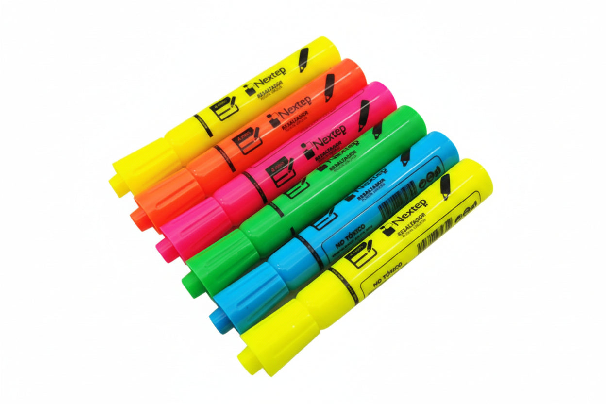 Marcadores Resaltadores Nextep Pack 6 pzas | Colores Neón | NE-033