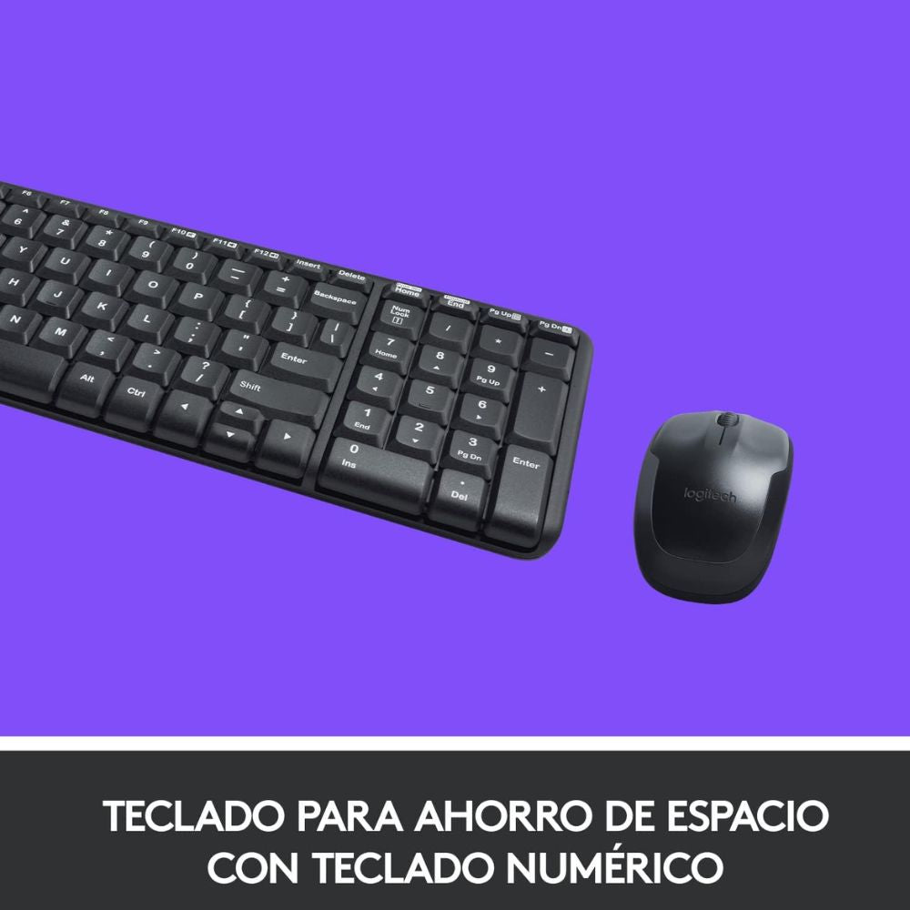 Kit Logitech Teclado Y Mouse Mk220 Negro