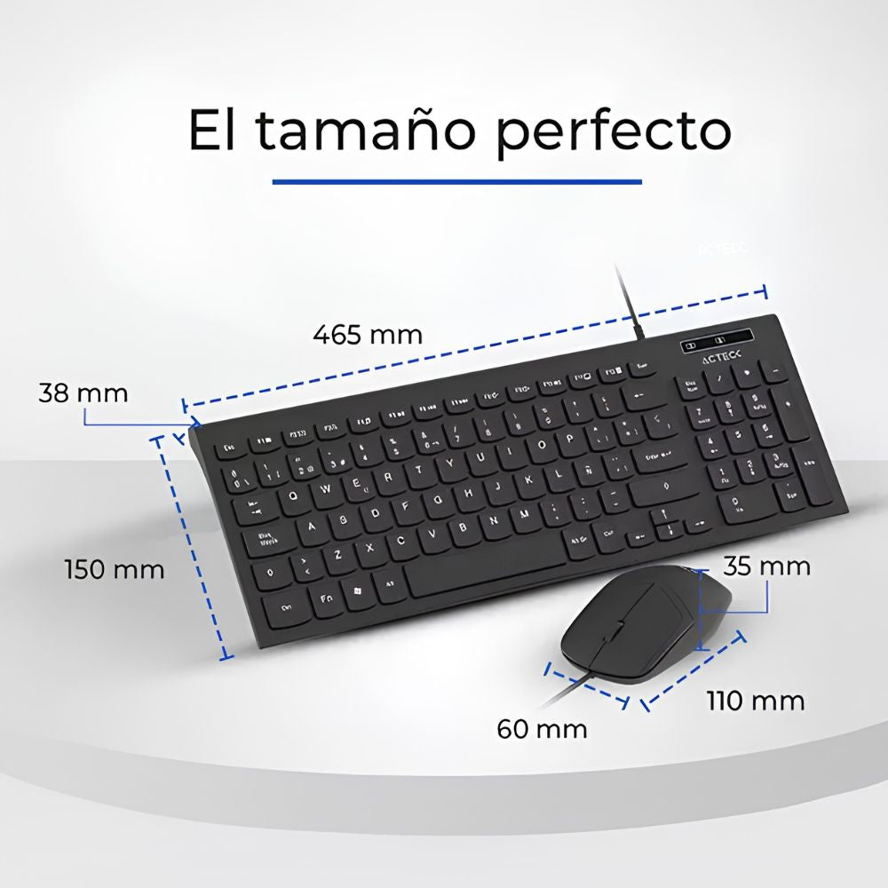 Teclado y Mouse Alámbrico Acteck Creator Compact MK235
