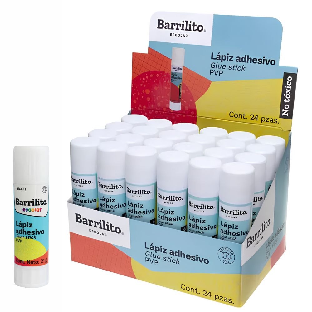 Lápiz Adhesivo Barrilito Blanco | Pegamento en Barra 9g 21g 36g