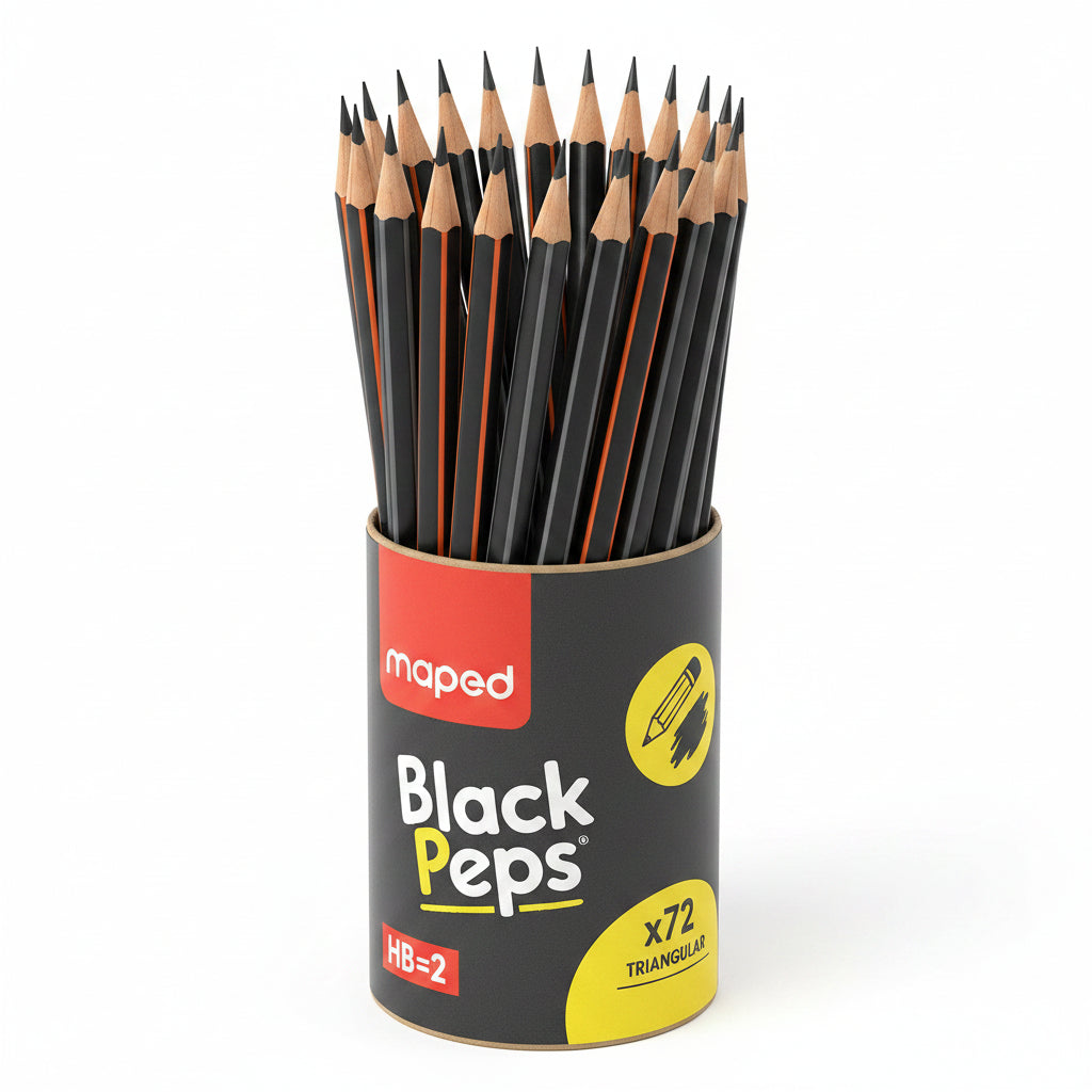 Lápiz De Grafito Black Peps Maped Con 72 Piezas Lápiz Hb No. 2 Forma Triangular 851759Z - Colmenero Shop