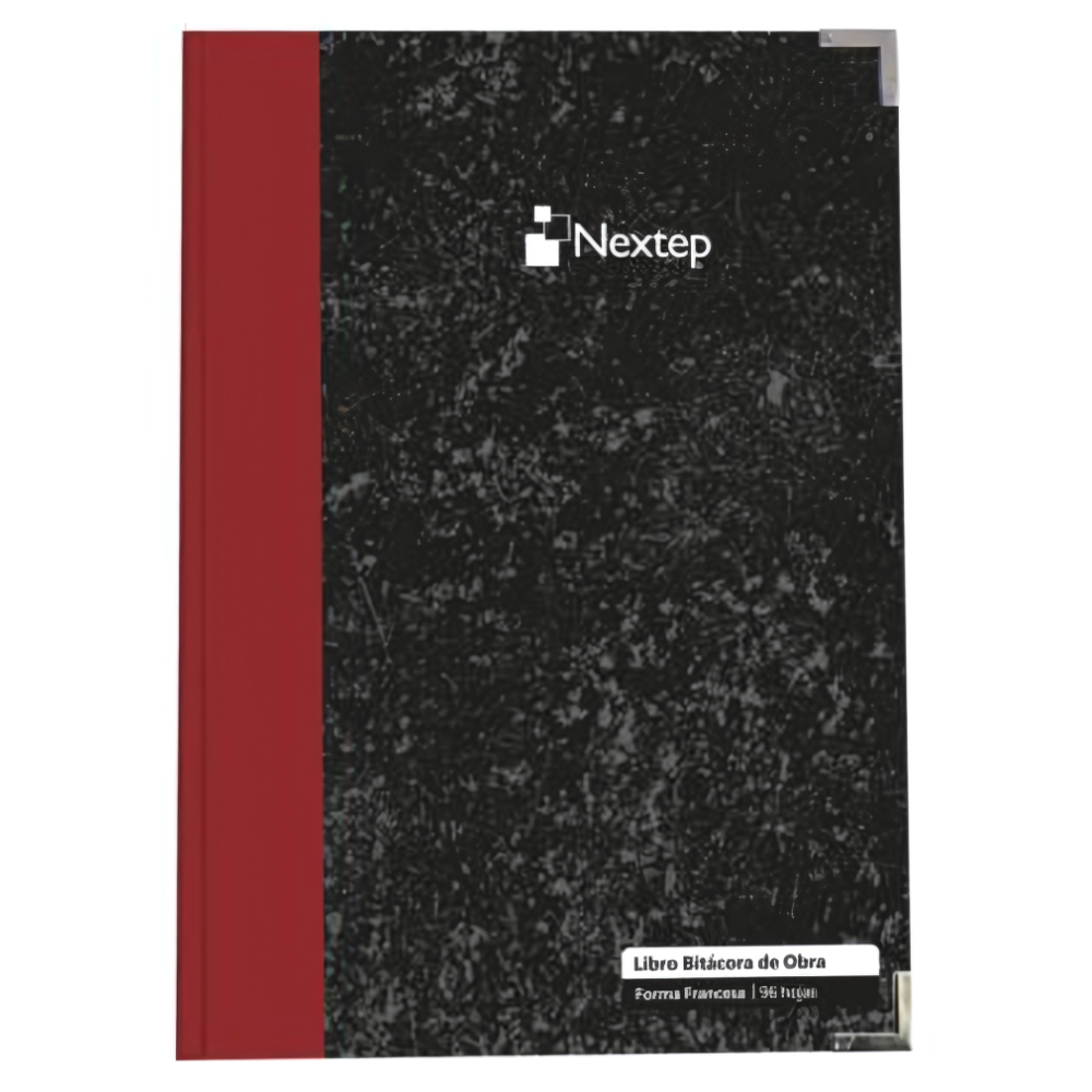 Libro Nextep Bitácora de Obras | Pasta Dura, 96 Hojas, Francés