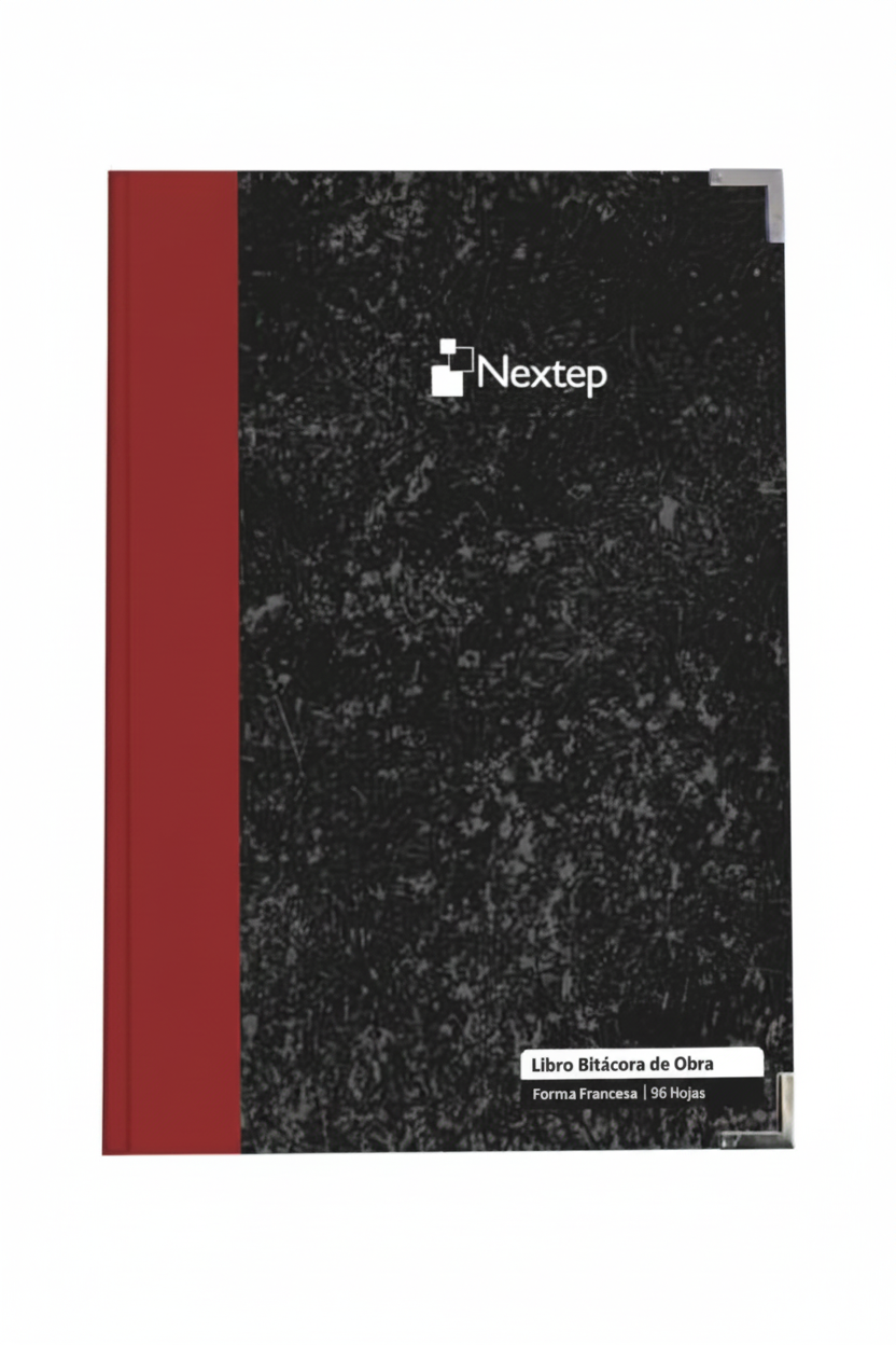 Libro Nextep Bitácora de Obras | Pasta Dura, 96 Hojas, Francés