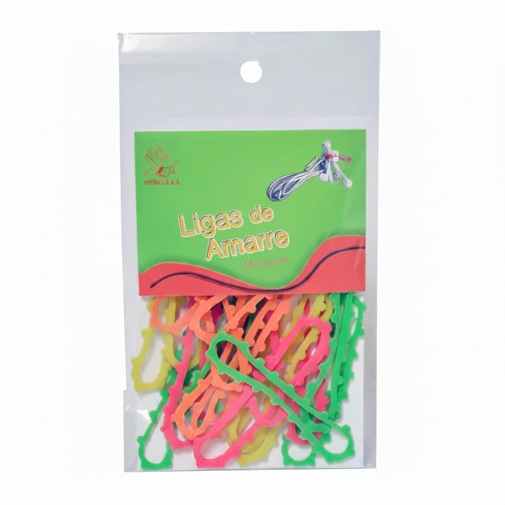 Ligas Hércules de Hule No. 18 | Colores Surtidos | Bolsa con 20 g