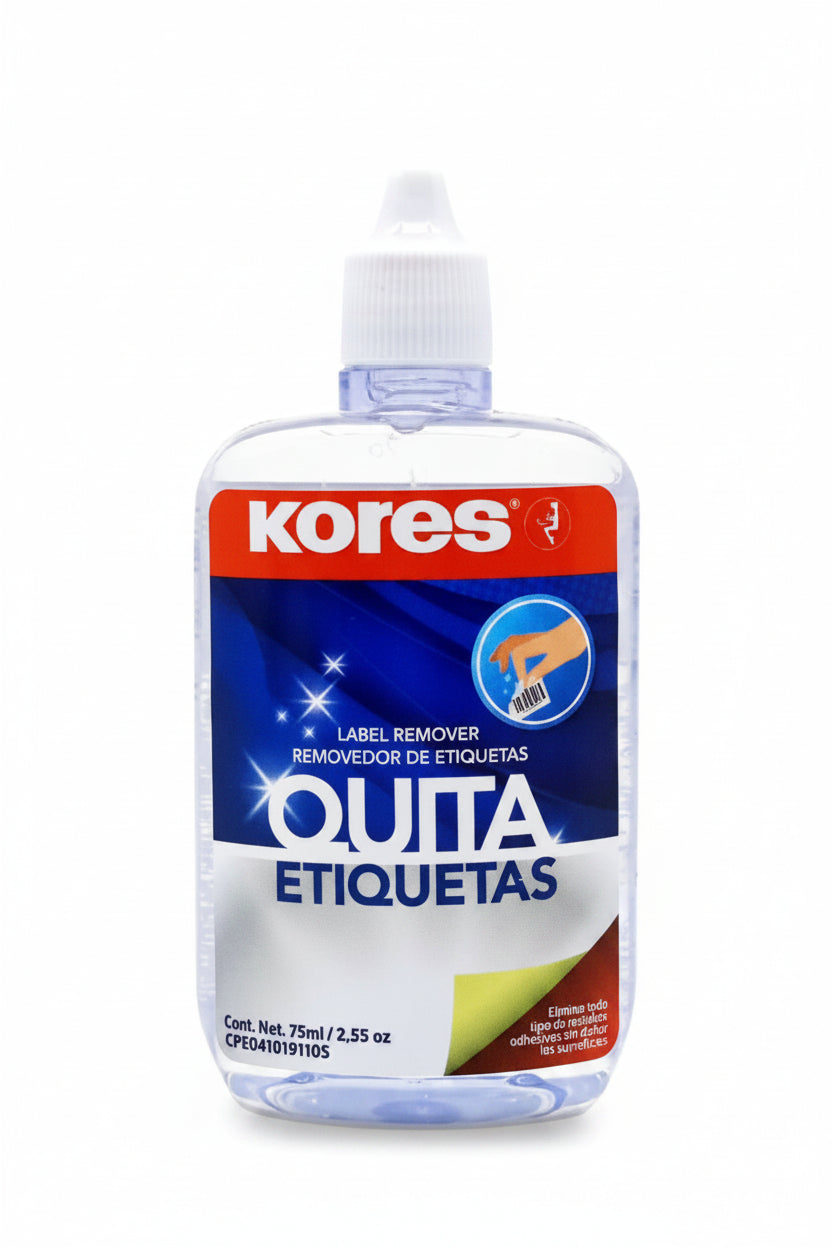 Quita Etiquetas Kores 75ml | Sin Olor | Limpieza Profunda | Oficina y Hogar
