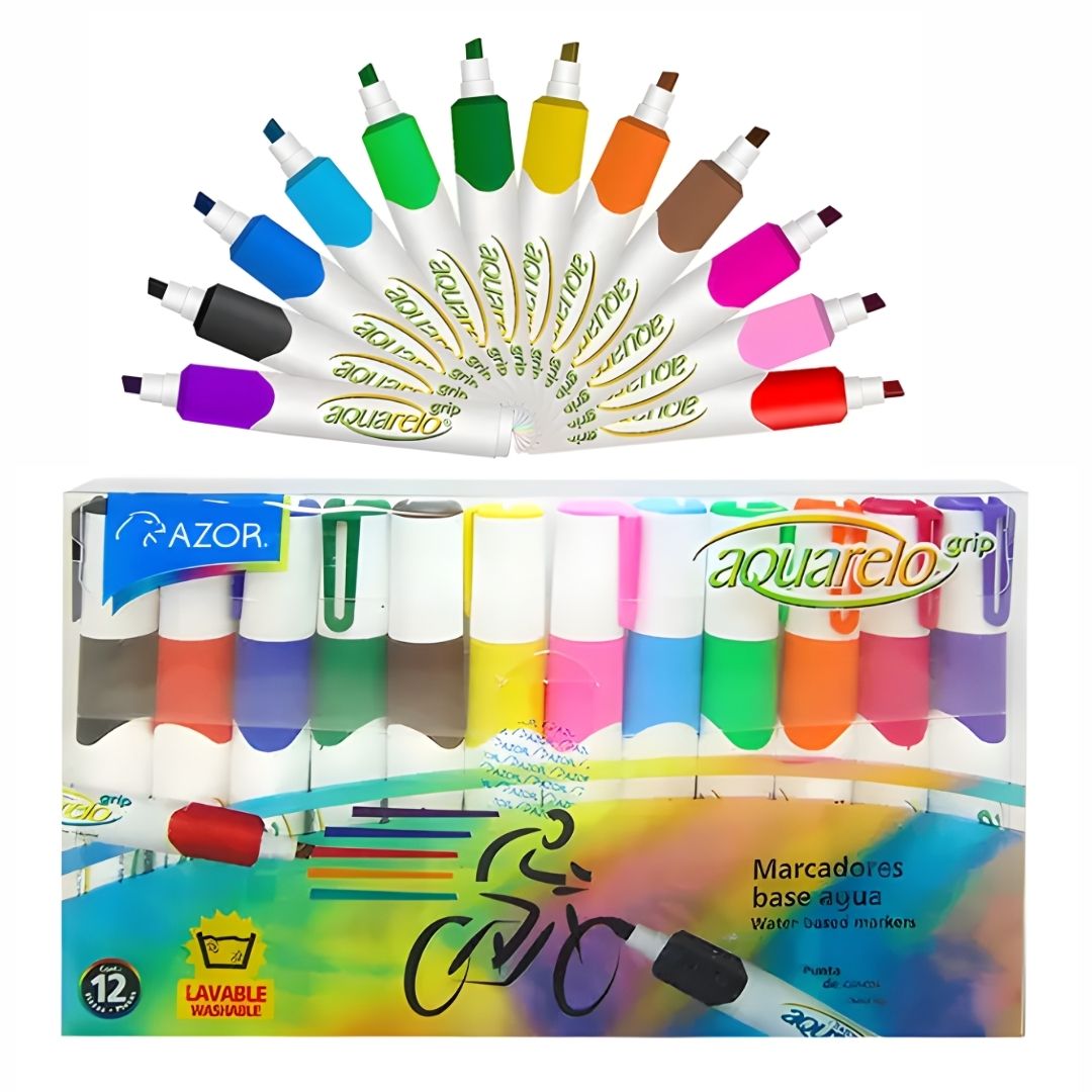 Marcadores Azor Aquarelo Grip 20012