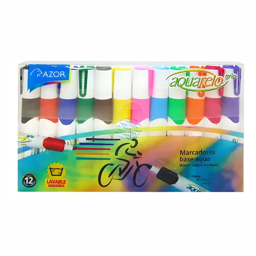 Marcadores Azor Aquarelo Grip 20012