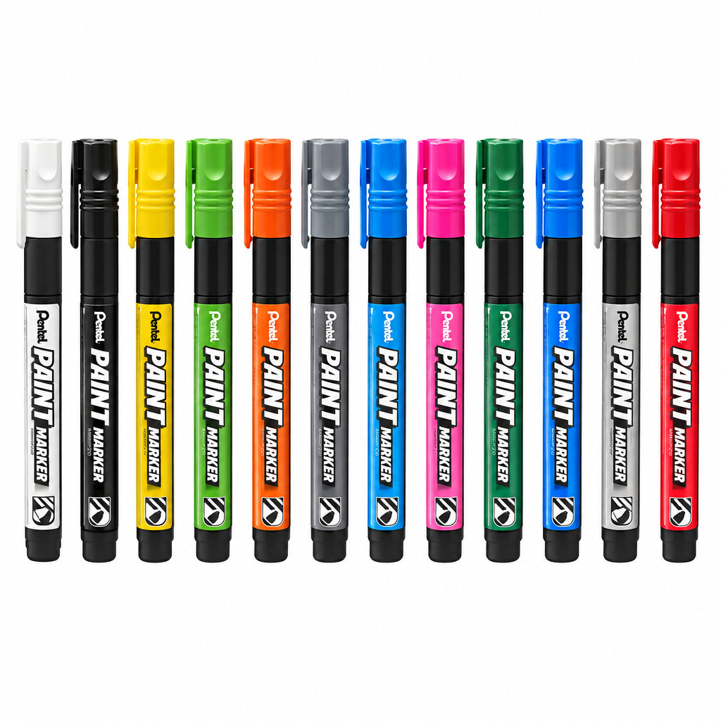 Marcador Permanente Pentel Paint Marker MMP20 | Caja con 12 Piezas | Colores a Elegir