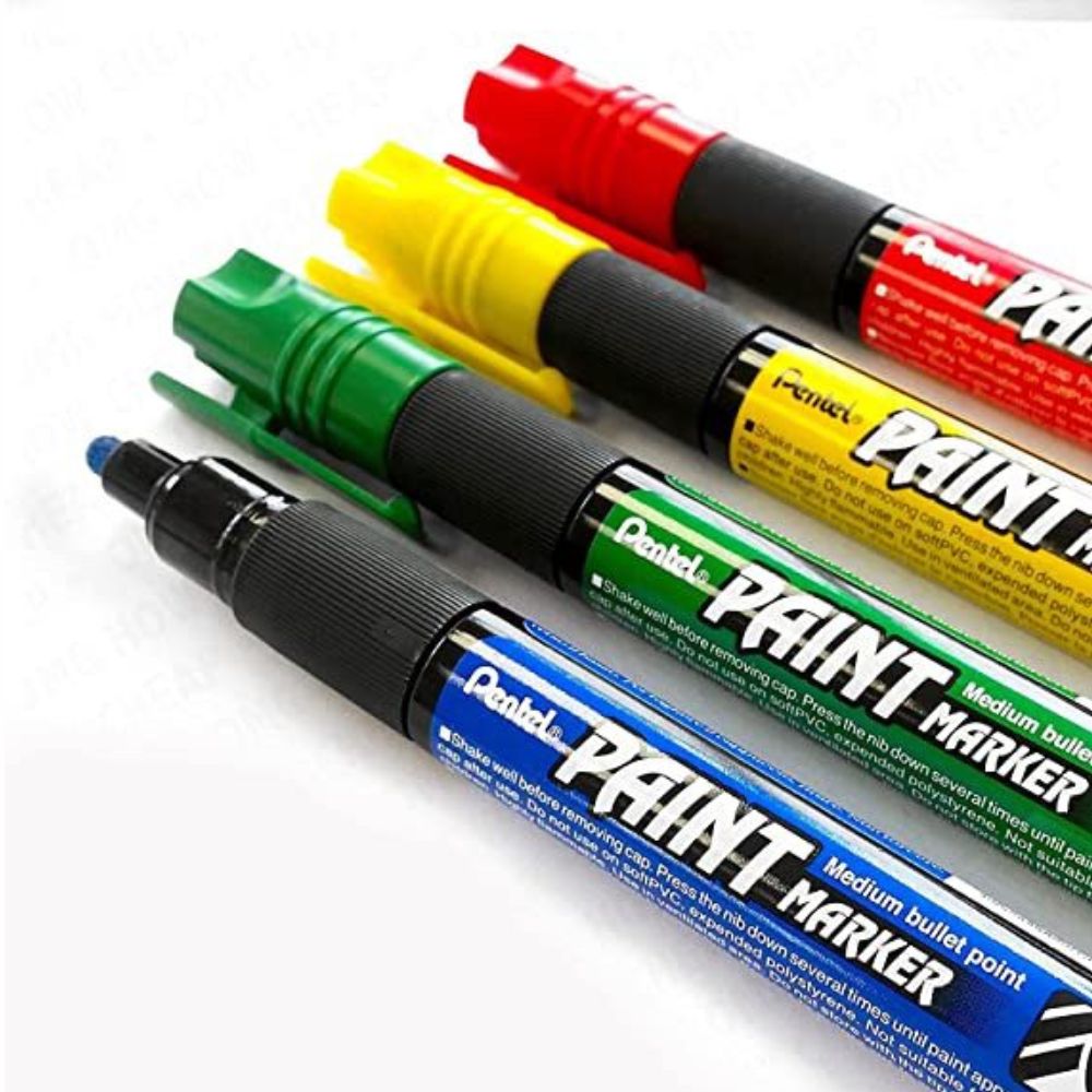 Marcador Permanente Pentel Paint Marker MMP20 | Caja con 12 Piezas | Colores a Elegir
