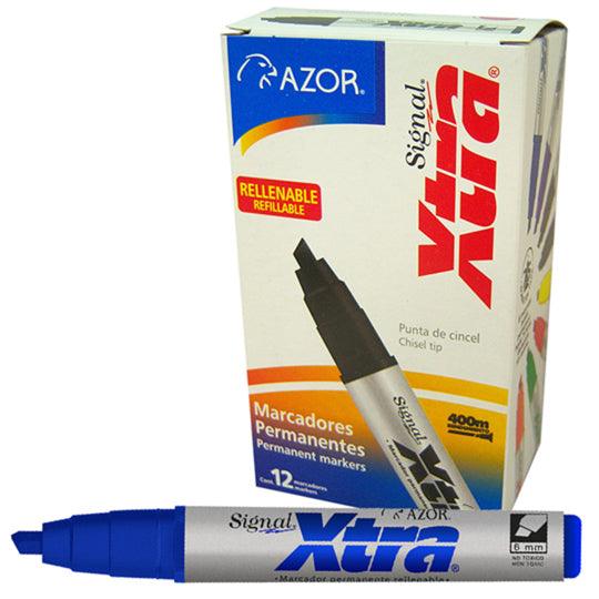 Marcador Permanente Signal Xtra Punta Cincel 6 Mm Caja Con 12 Pzas - Colmenero Shop