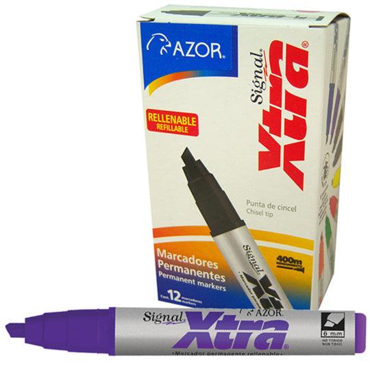 Marcador Permanente Signal Xtra Punta Cincel 6 Mm Caja Con 12 Pzas - Colmenero Shop
