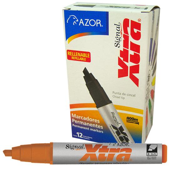 Marcador Permanente Signal Xtra Punta Cincel 6 Mm Caja Con 12 Pzas - Colmenero Shop