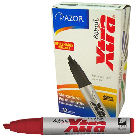 Marcador Permanente Signal Xtra Punta Cincel 6 Mm Caja Con 12 Pzas - Colmenero Shop
