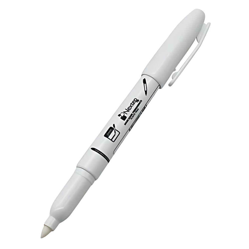 Marcador Permanente Nextep Blanco - Punta Fina 2mm 