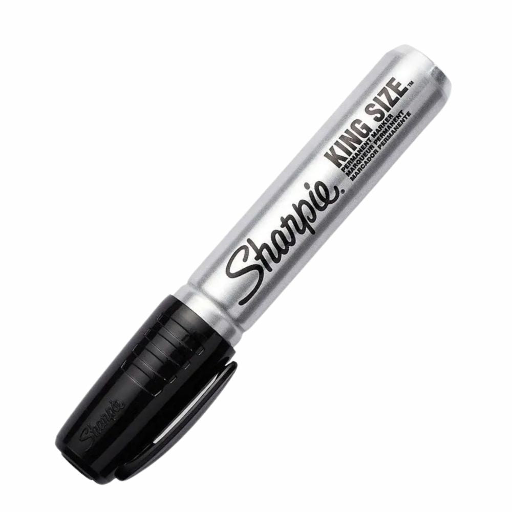 Marcador Permanente SHARPIE King Size Negro | Punta Cincel | Caja con 12 pzas