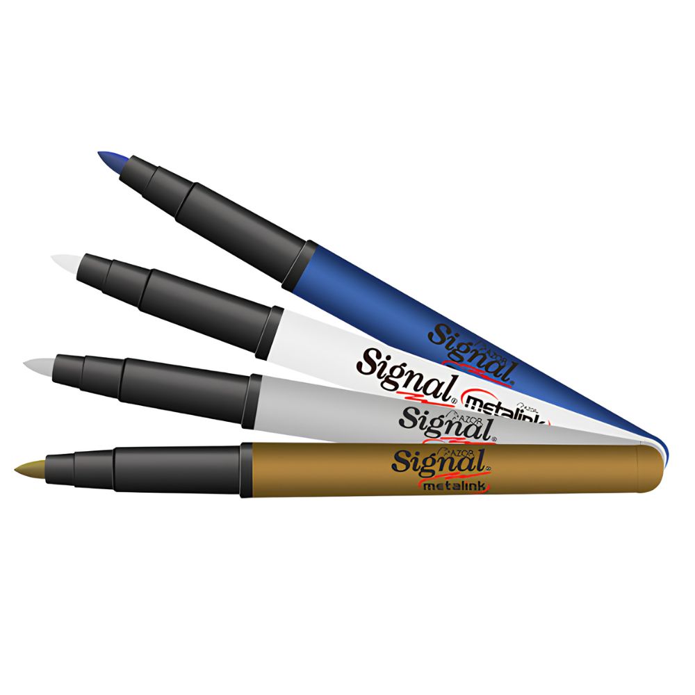 Marcadores Permanentes Metalicos Azor Signal Metalink 4 Pzs