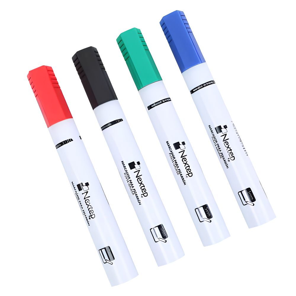 Marcadores para Pizarrón Blanco Nextep ne-078r| Juego de 4 Colores Punta Cincel