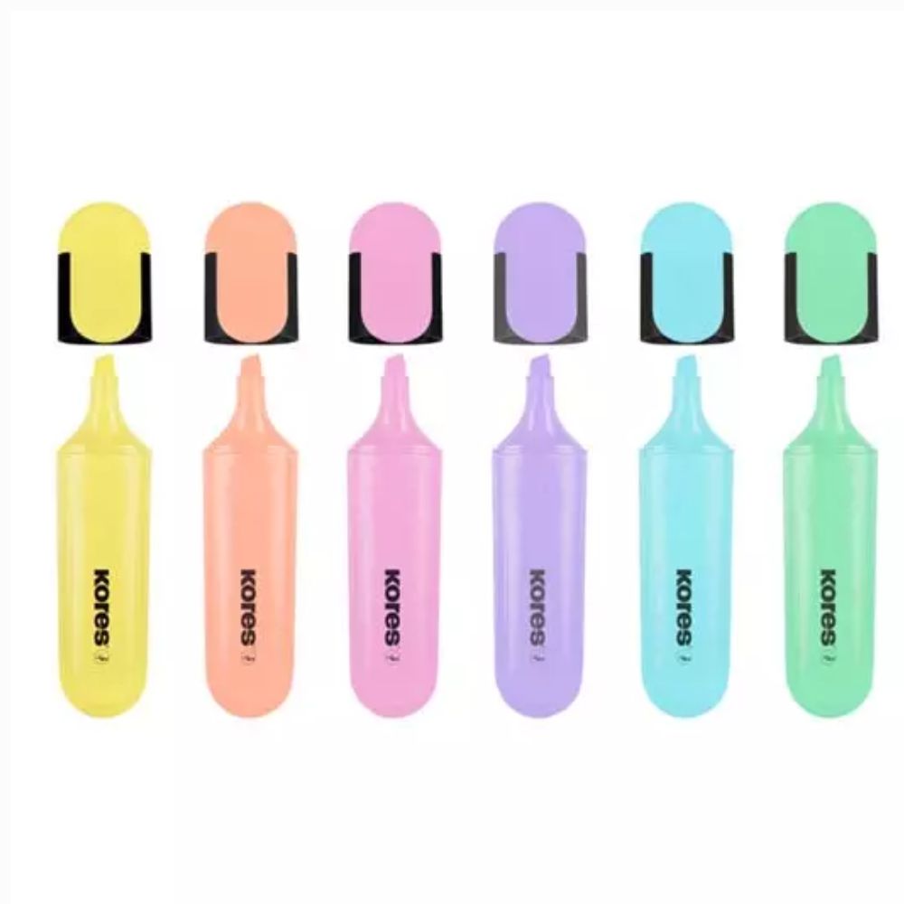 Resaltador Bright Line Plus Pastel Koresset 6 Pz