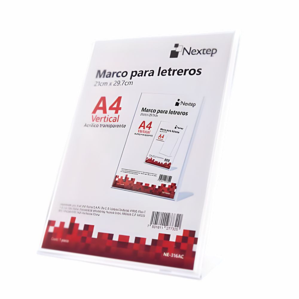 Marco para Letreros Nextep Acrílico | Vertical | A4 A5 A6
