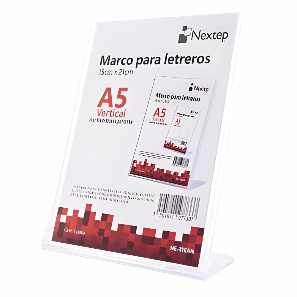 Marco para Letreros Nextep Acrílico | Vertical | A4 A5 A6