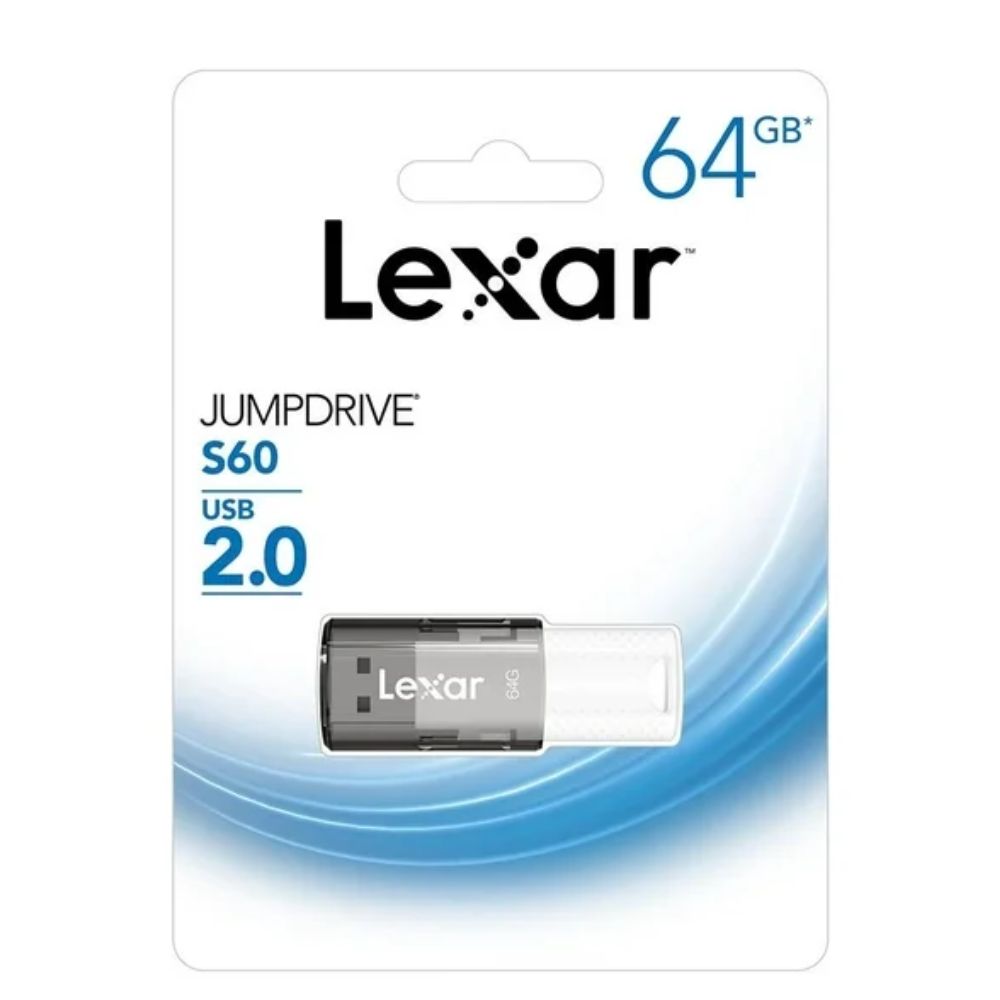 Memoria Flash Jump Drive Lexar V40 64 Gb Color Gris- Blanco