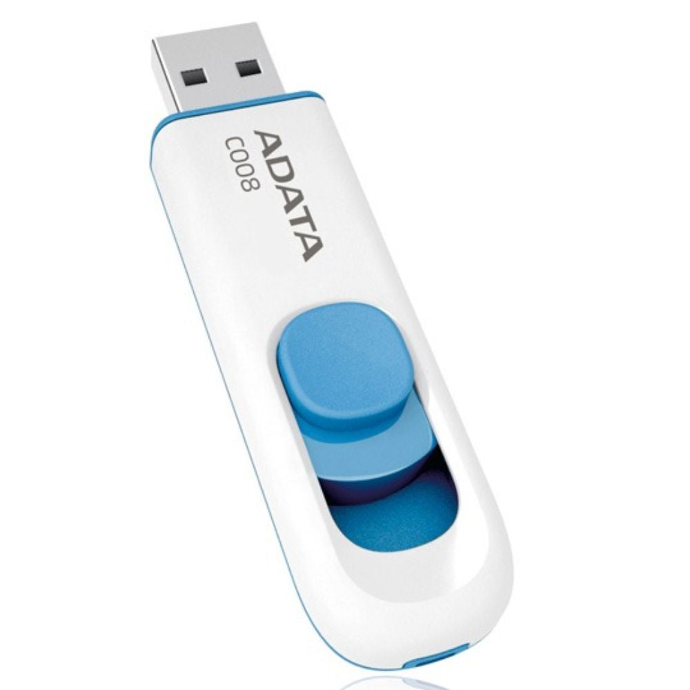 Memoria USB ADATA C008 16 GB Retráctil Blanco/Azul | USB 2.0 COLMENERO.SHOP