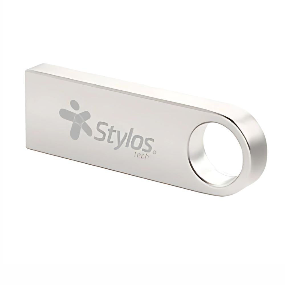 Memoria USB Stylos ST100 | [Capacidad] GB | Ultra Compacta, Plata