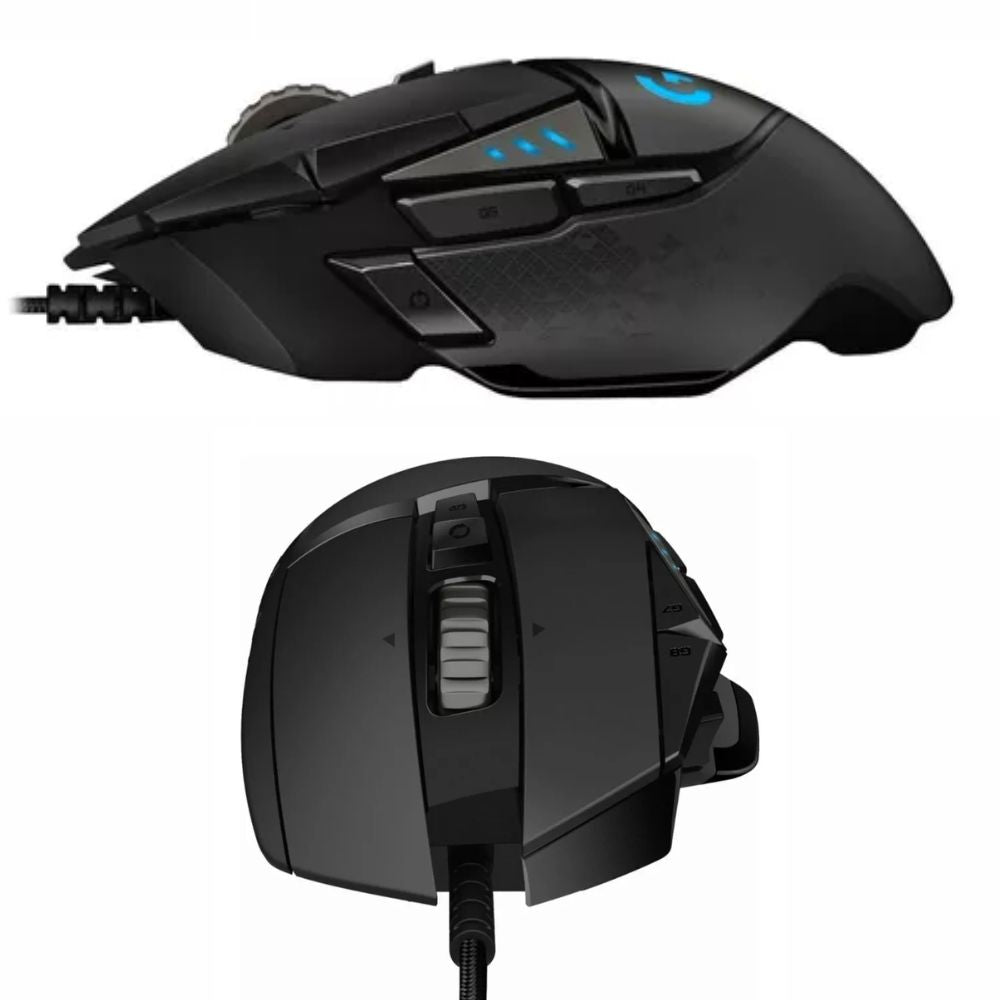 Mouse Logitech G502 Gaming Hero Alámbrico Alto Rendimiento Color Negro