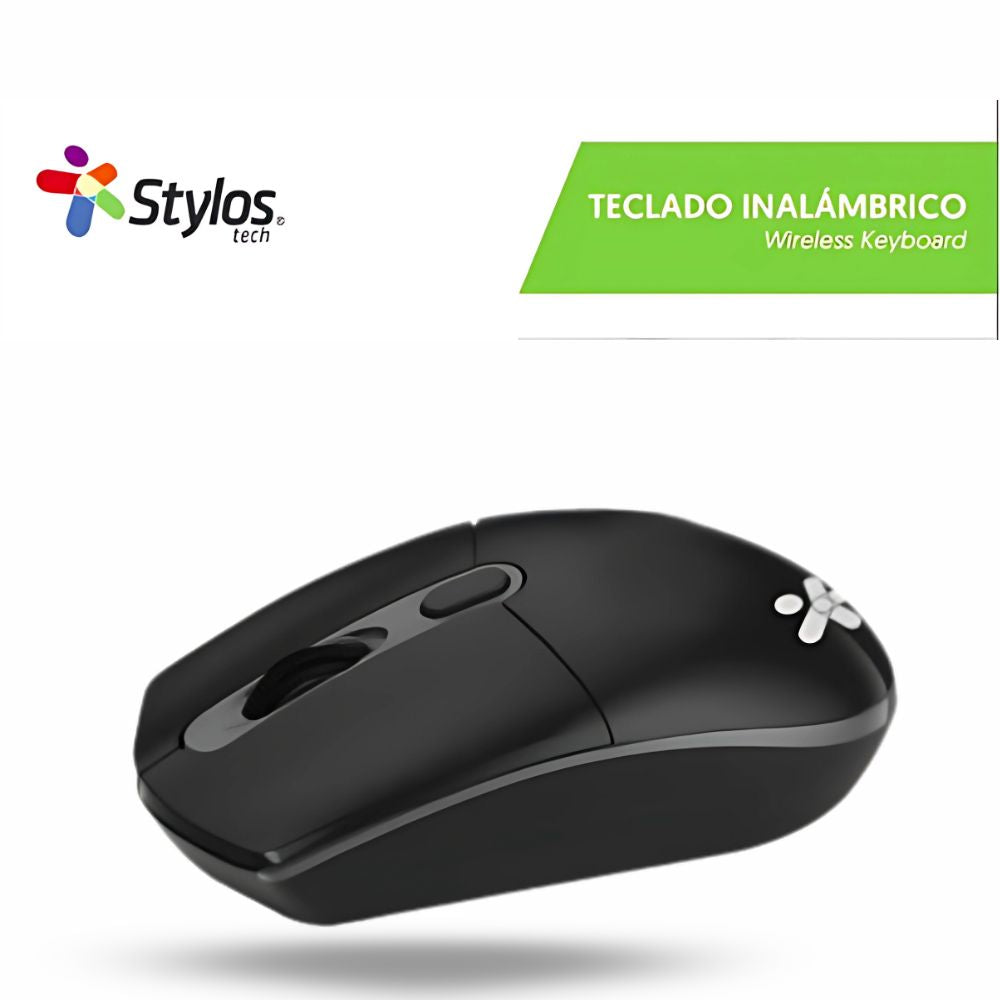 Mouse Inalámbrico Stylos | 1600 DPI, 3 Botones, Ergonómico