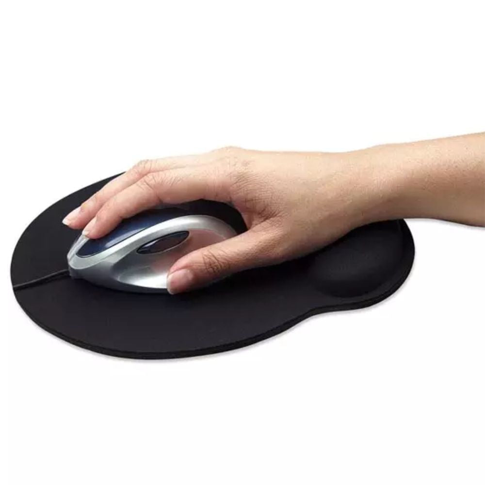 Mousepad Ergonómico Manhattan Negro 434362 | Reposamuñecas Gel