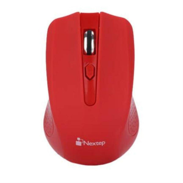 Mouse Nextep Inalámbrico Usb Color Rojo 1600 Dpi Baterías Incluidas - Colmenero Shop
