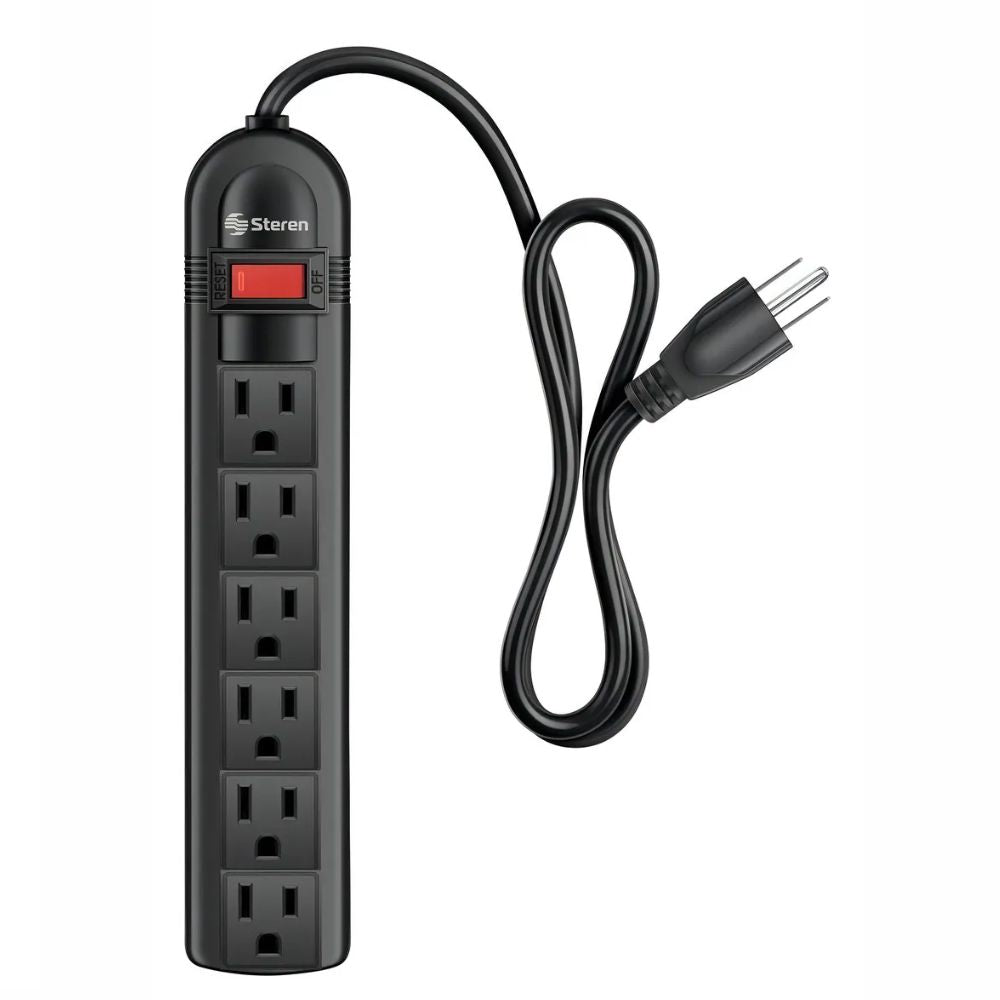 Multicontacto Steren 905-108 | 6 Salidas, Protector de Picos 90J