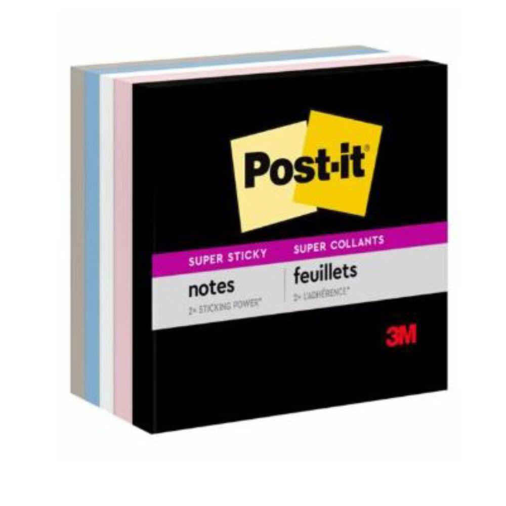 Notas Adhesivas Post-it Super Sticky Simply Serene | 76x76mm - 5 Blocks