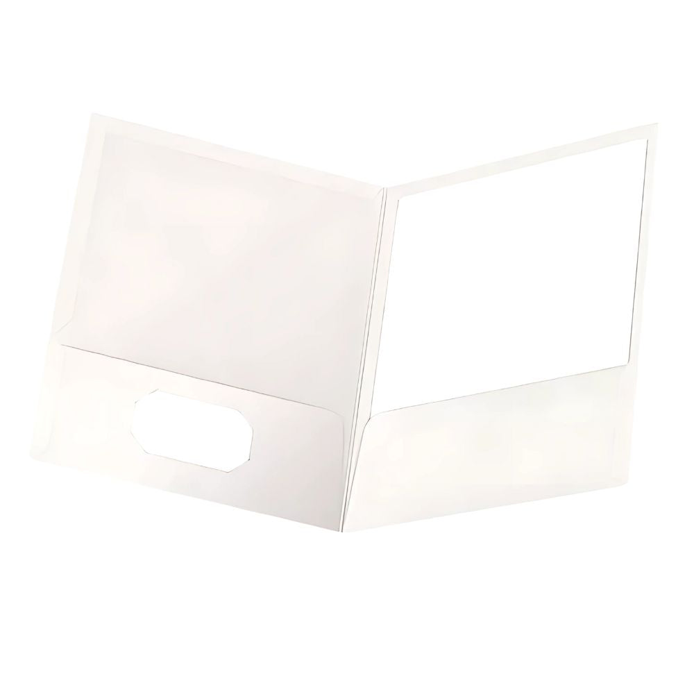 Folder showfolio laminado Oxford carta color blanco caja con 25 pzas