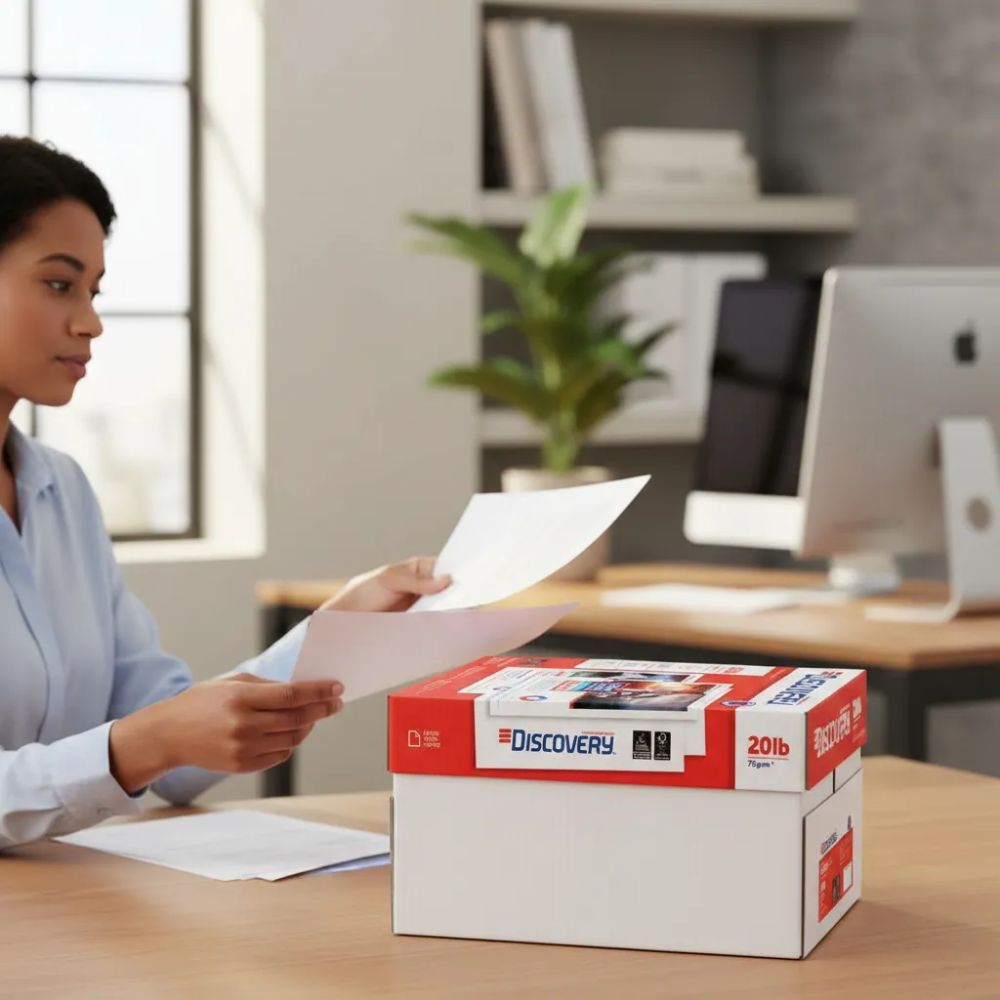 Papel Bond DISCOVERY Carta 75 gms  | 97 % Blancura | con 5000 Hojas