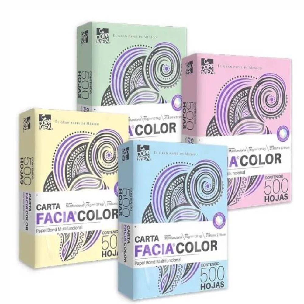 PAQ PAPEL FACIA COLOR C-500HOJAS