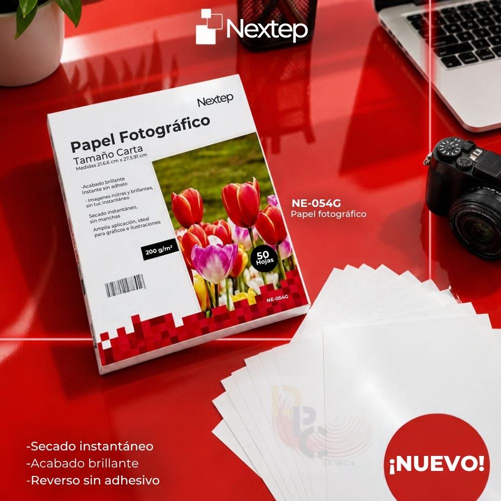 Paquetes de papel fotográfico Nextep 50 hojas al mayoreo para estudio y oficina en Papelera Colmenero