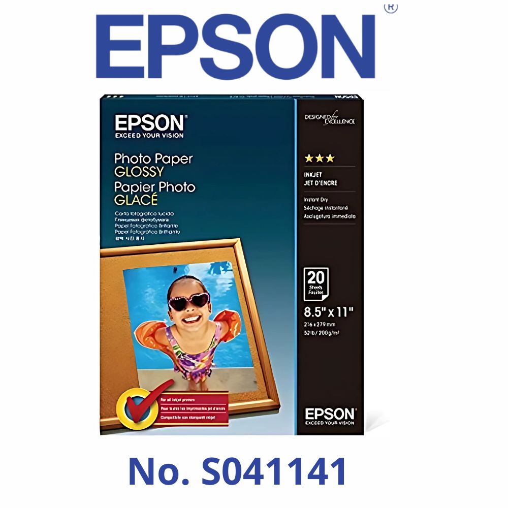 Papel Fotográfico Epson S041141 Carta | Brillante, 8.5×11