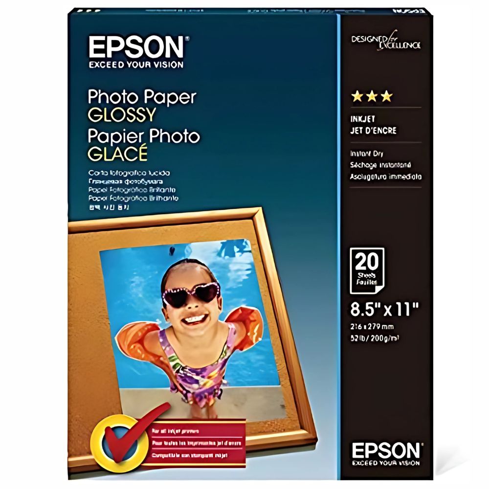 Papel Fotográfico Epson S041141 Carta | Brillante, 8.5×11