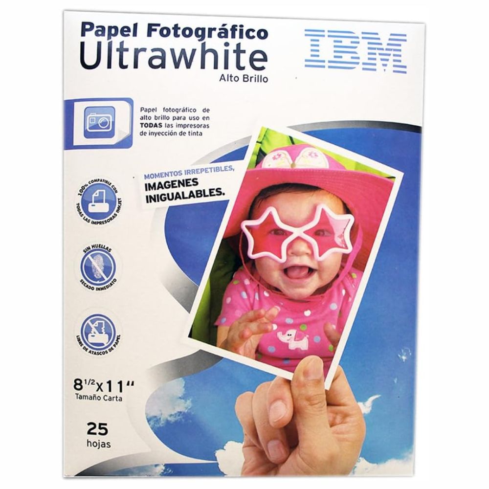 Papel Fotográfico IBM UltraWhite | Carta, 200 g/m²