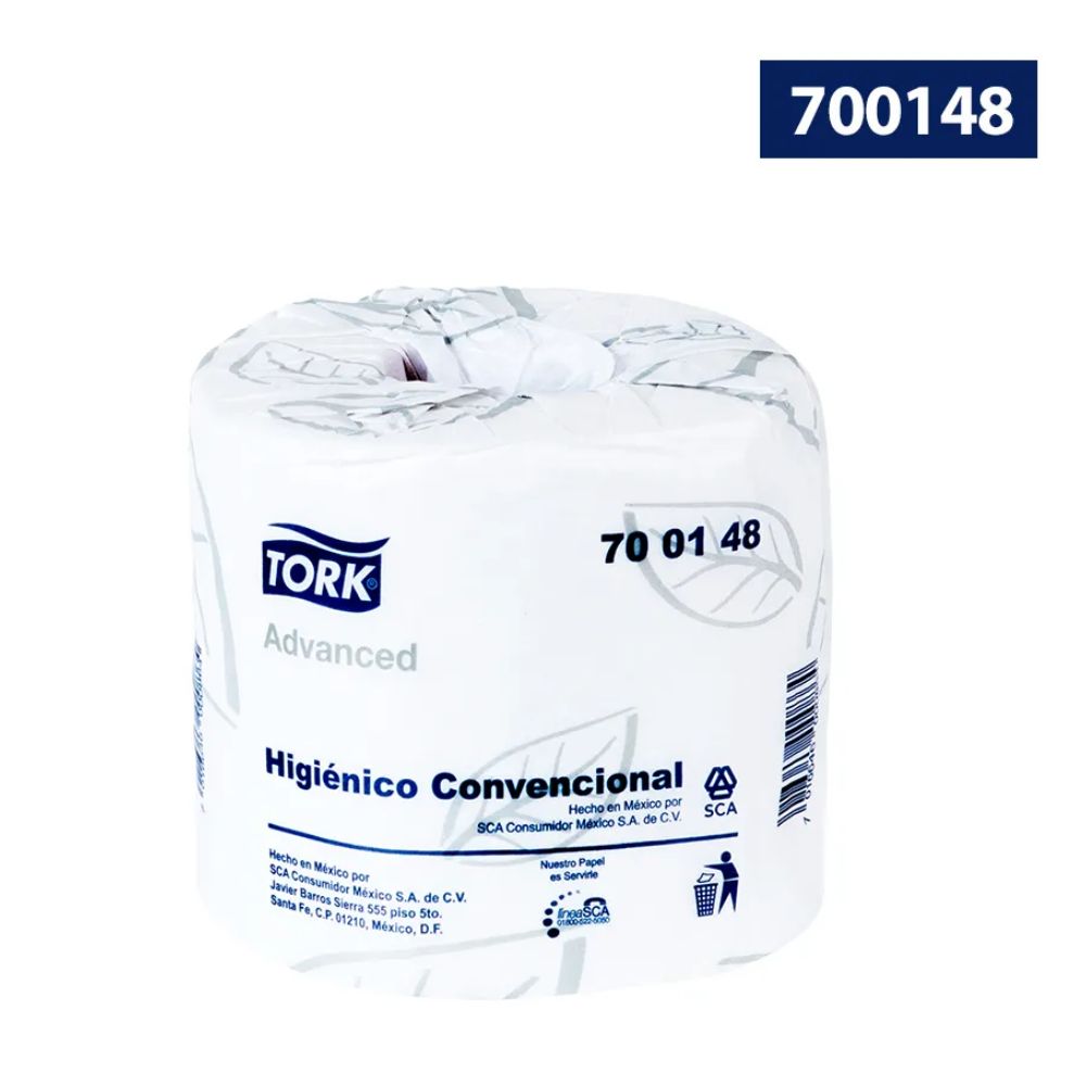 Papel Higiénico Tork Advanced - Caja x48 Rollos (500 Hojas Dobles)