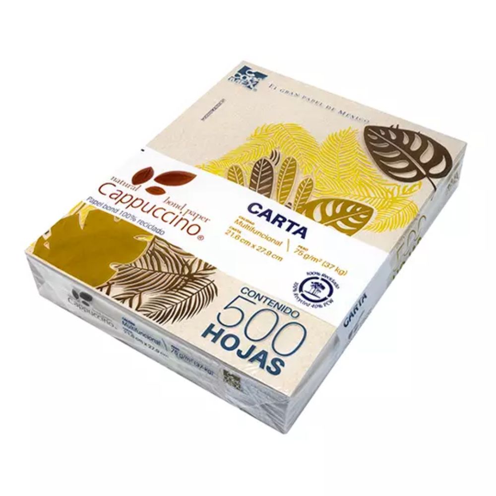 Papel Reciclado COPAMEX Cappuccino | Carta,75 gm | 100 Ecológico-474