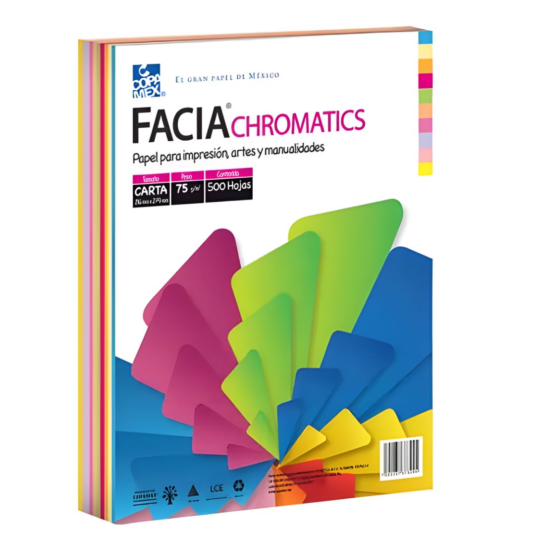Papel Facia Chromatics Carta Mix De 10 Colores 75 Gr
