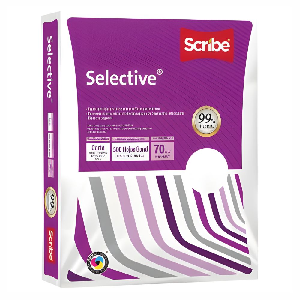 Papel Scribe Selective Carta 99% Blancura 70g | Caja 5000 Hojas