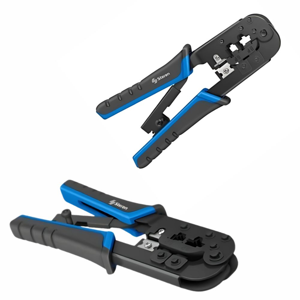 Pinza Steren HER-668 | Ponchadora Profesional RJ45, RJ12, RJ11