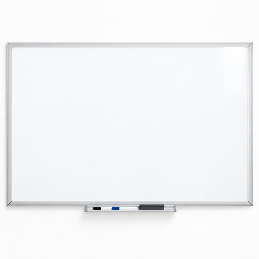 Pizarrón blanco Alfra White Star modelo 4576 de 60x90 cm con marco de aluminio anodizado